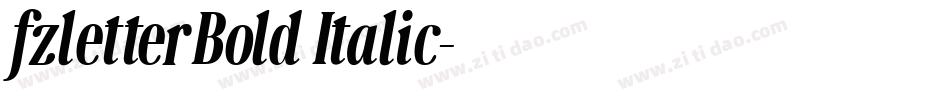 fzletter Bold Italic字体转换